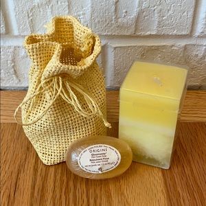 Origins Gloomaway Bath Soaps and Candle